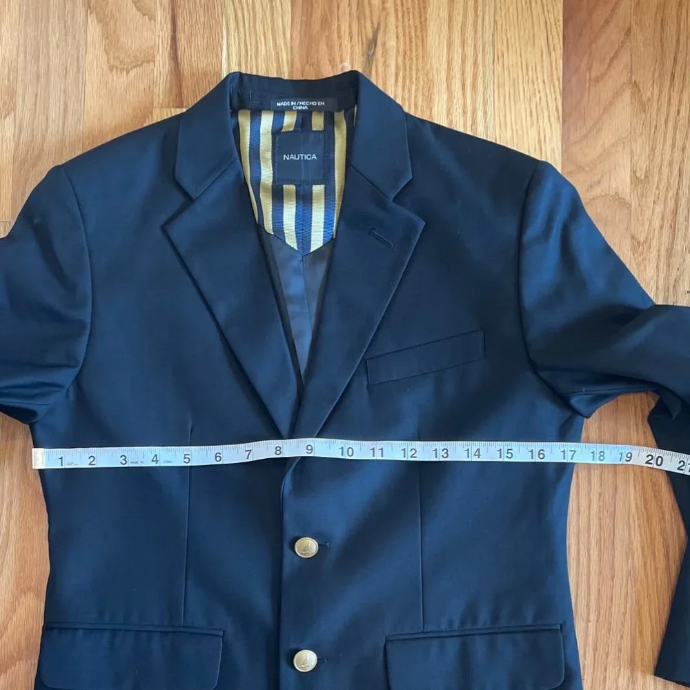 Nautica Boys Navy Blazer with Gold Buttons